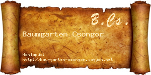 Baumgarten Csongor névjegykártya